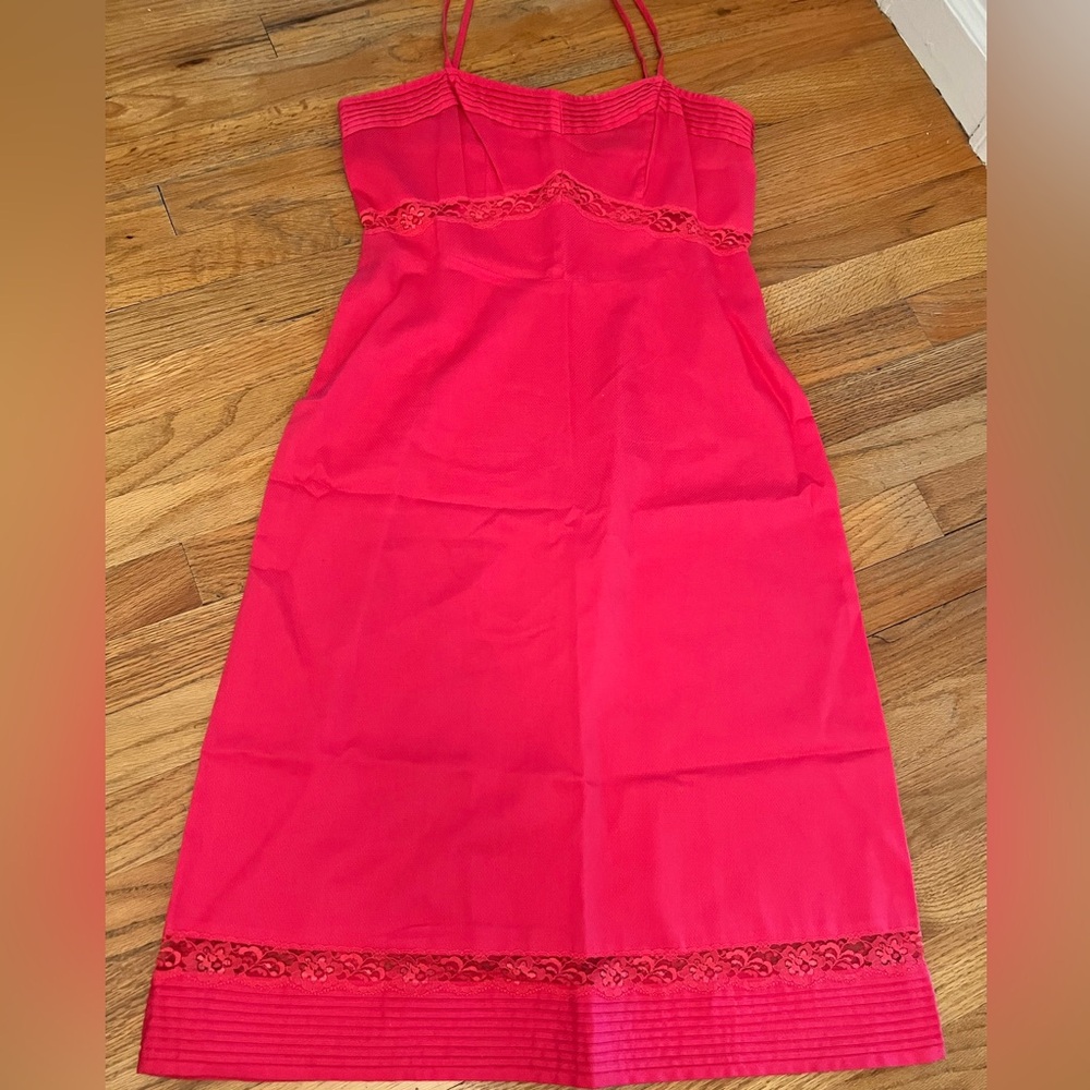 Vintage J. Crew Pink Strapless Sheath Dress Night Out